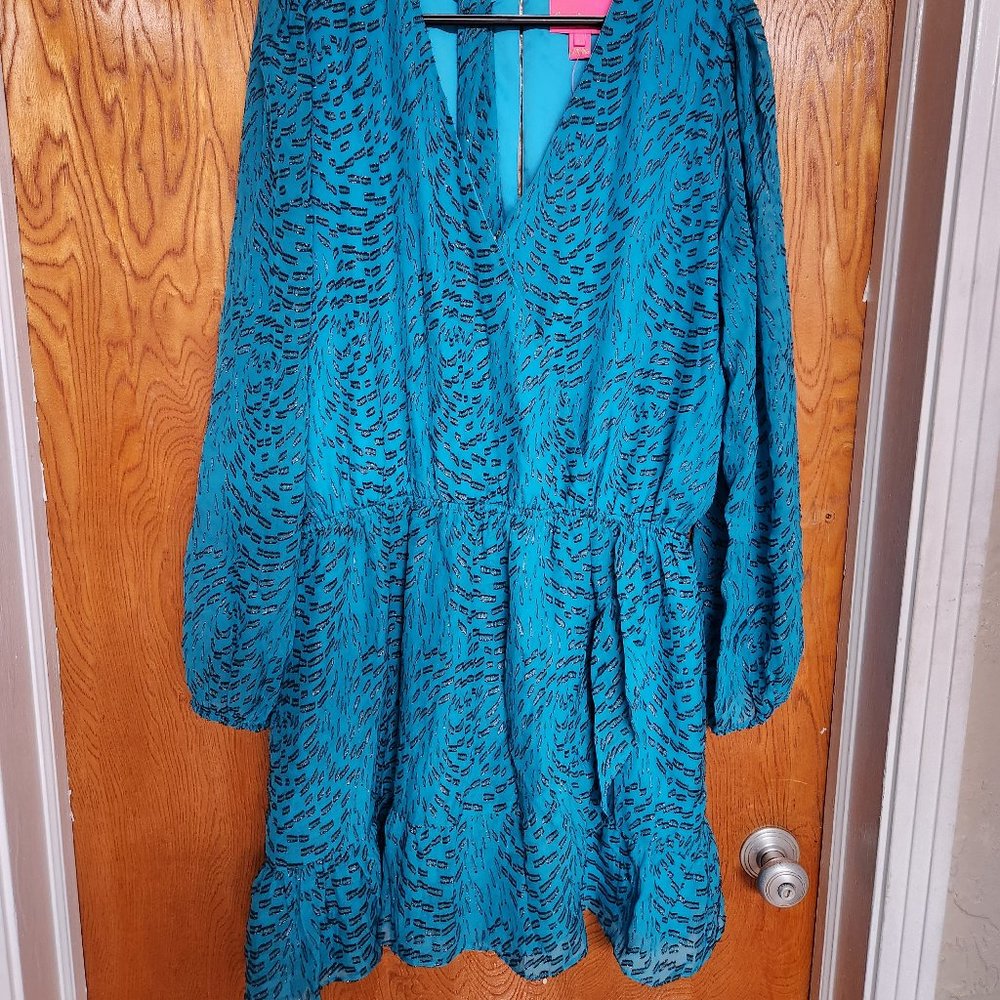 Lilly Pulitzer Alfie Long Sleeve Silk Romper
